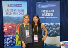 Allison Myers and Menuka Shrestha with the Chilean Fresh Fruit Association.